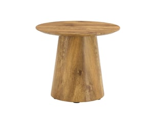 Table basse rond(e) coloris naturel MEUBLIV  - 50 cmx50 cm