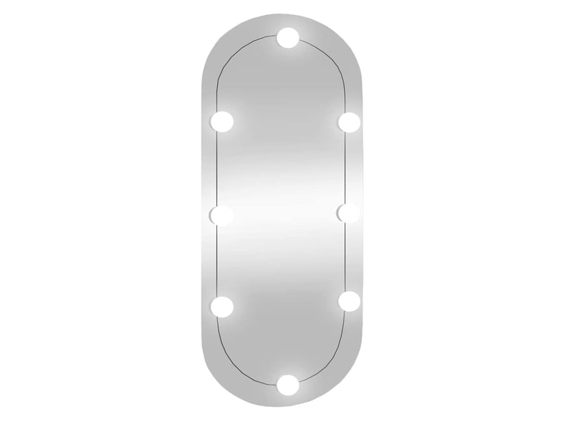  Miroir mural avec lumières led 35x80 cm verre ovale cf62818  - Conforama A