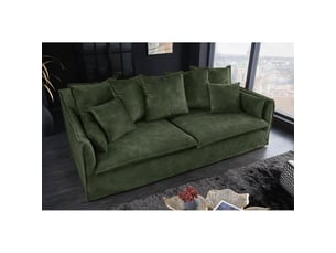 Canapé droit fixe <strong>MEUBLORAMA</strong> <strong></strong> 3 places Velours vert