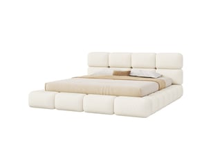 Lit coffre 200x200 cm <strong></strong>  <strong></strong> coloris blanc