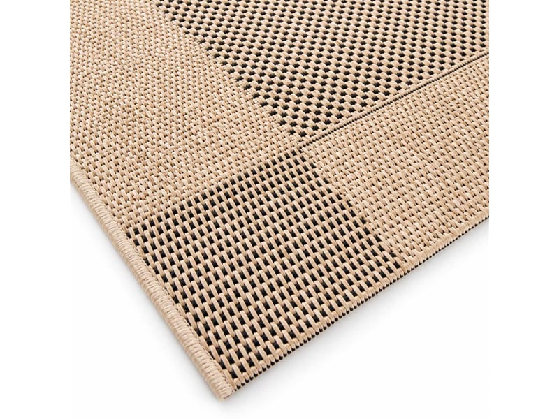 The white stone tapis extérieur avec bande extérieure 160x230 cm tourterelle | pour intérieur et extérieur, résistant aux uv et à l'eau, lavable | tapis en polypropylène tissé à plat effet sisal  - Conforama B