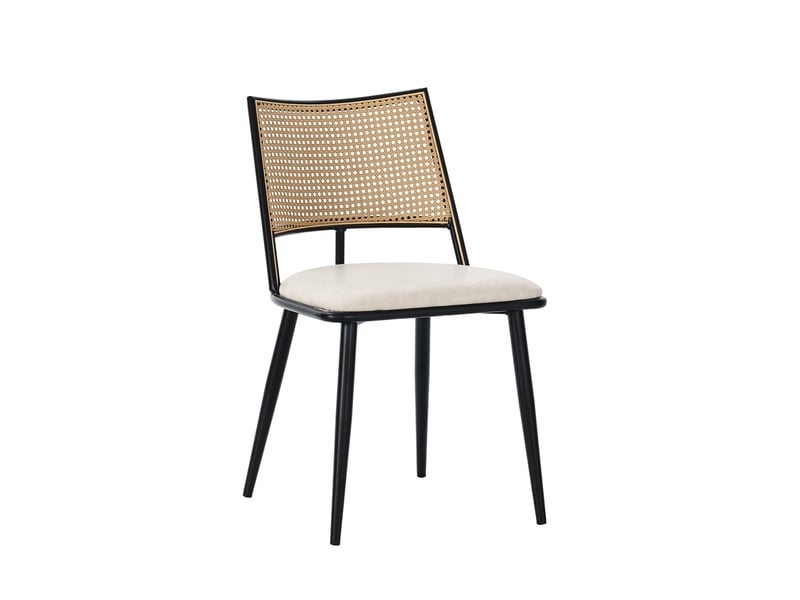  Lot de 6 chaises en rotin coloris noir chaise noir - Conforama E