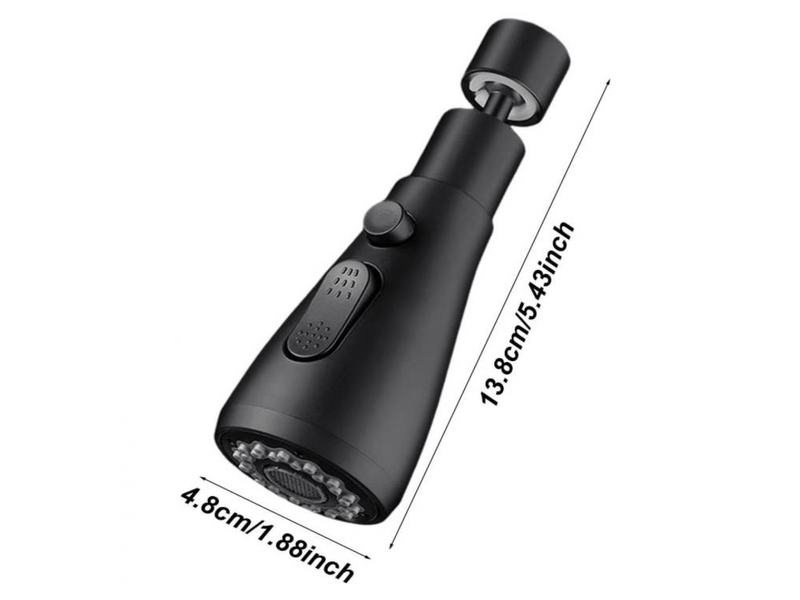  Robinet d'évier de cuisine, pivotant à 360°, avec aérateur, noir.  - Conforama E