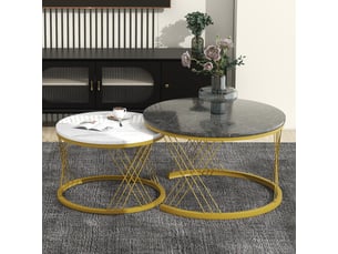 Table basse coloris doré VLIVRA