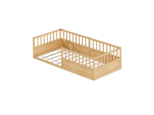 Lit simple 90x200 cm <strong></strong>  <strong>CozyNest</strong> coloris naturel