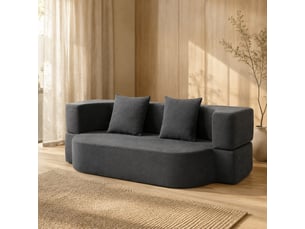 Deplimousse convertible 2 places <strong>DESMIU</strong> <strong></strong> gris foncé