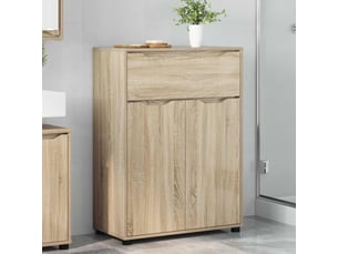 Cabinet de salle de bain, meuble de rangement chêne sonoma 72.5x36.5x100 cm