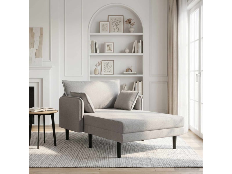  Vidaxl grande méridienne gris clair bouclé  - Conforama B