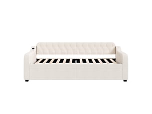 Lit banquette 90x200 cm ZOVIRA coloris beige