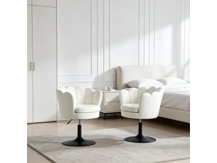 Fauteuil fixe pivotant PANGIVO T5828P521719 Velours beige vendu A l'unité