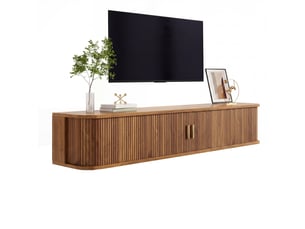 Meuble tv coloris bois foncé 175 cm MEULVA