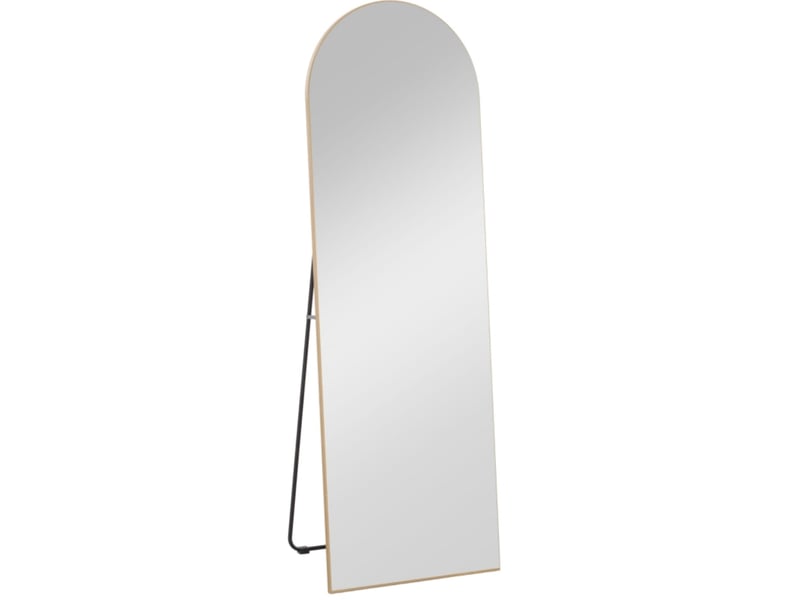  Miroir sur pied et mural 150 cm sans cadre en verre et mdf, doré, largeur 50 cm  - Conforama A