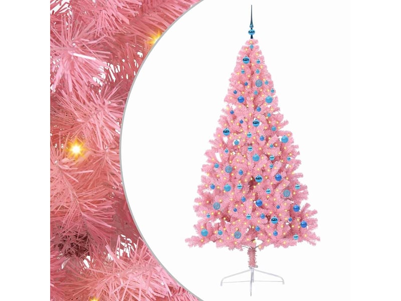  Sapin de noël - arbre de noël artificiel pré-éclairé rose 240 cm pvc  - Conforama A