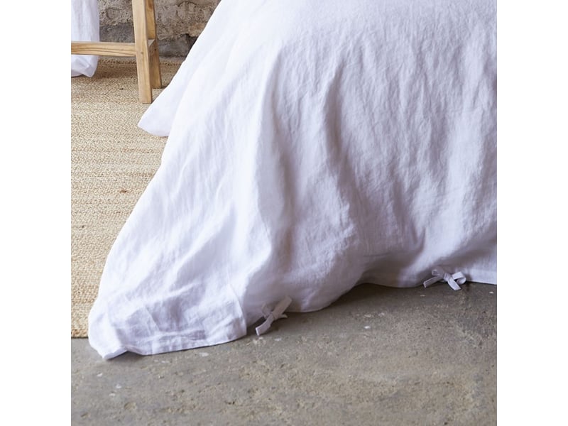  Housse de couette 140x200 cm lin rosalie craie PD24929 - Conforama C