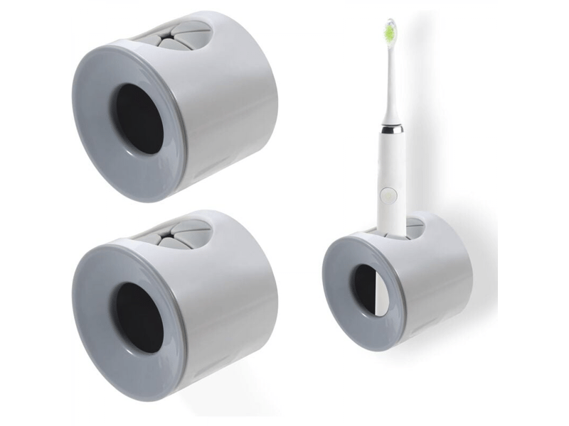  2 pièces porte brosse à dents mural, support universel pour brosse à dents électrique, organisateur de brosse à dents pour salle de bain  - Conforama A
