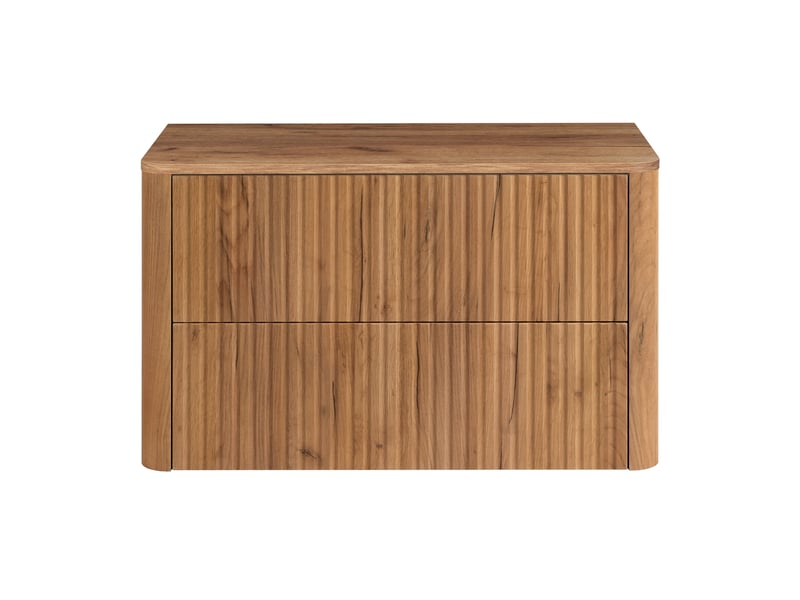  Meuble sous vasque suspendu linea 80 cm chêne craft d'or avec plan de travail  - Conforama D