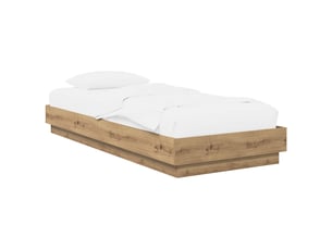 Lit simple 80x200 cm coloris marron