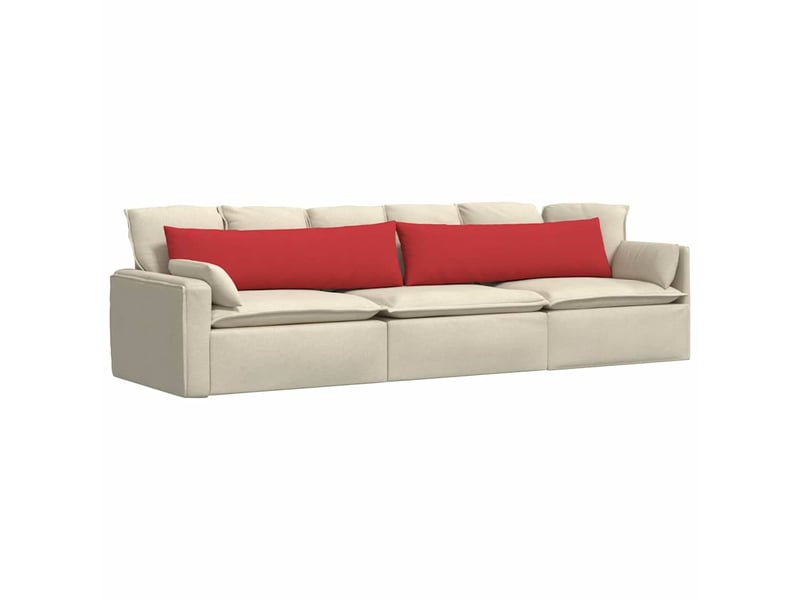  Lot de 2 coussins de canapé, coussins décoratifs tissu rouge 145 x 40 cm cf58940  - Conforama C