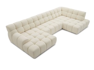 Canapé d'angle droit convertible <strong>BOBOCHIC</strong> <strong>ANDRE</strong> 4 places Tissu Orange