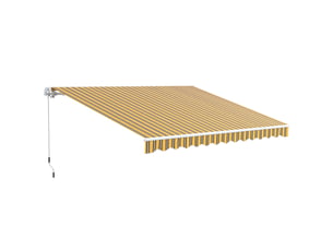 Store extérieur à manivelle, 350 x 250 cm, jaune