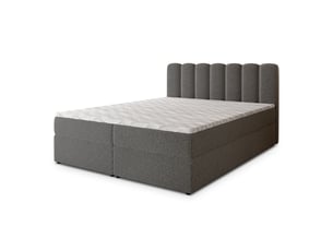 Lit avec rangement 140x200 cm <strong>MASSENO</strong> <strong></strong> coloris gris