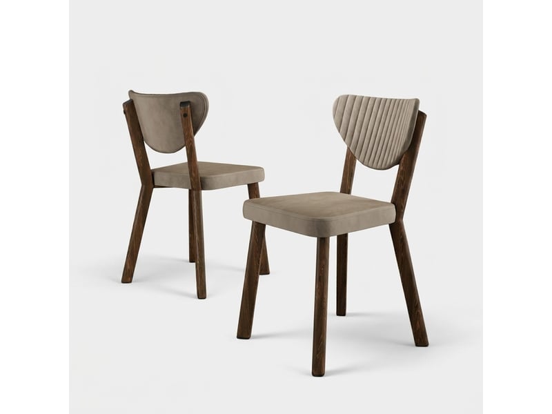  Set de 4 chaises rembourrées design avec pieds en métal arfe  - Conforama A