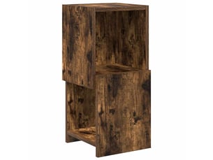 Meuble d'angle, meuble de rangement salon 25,5x25x55cm bois d'ingénierie chêne fumé