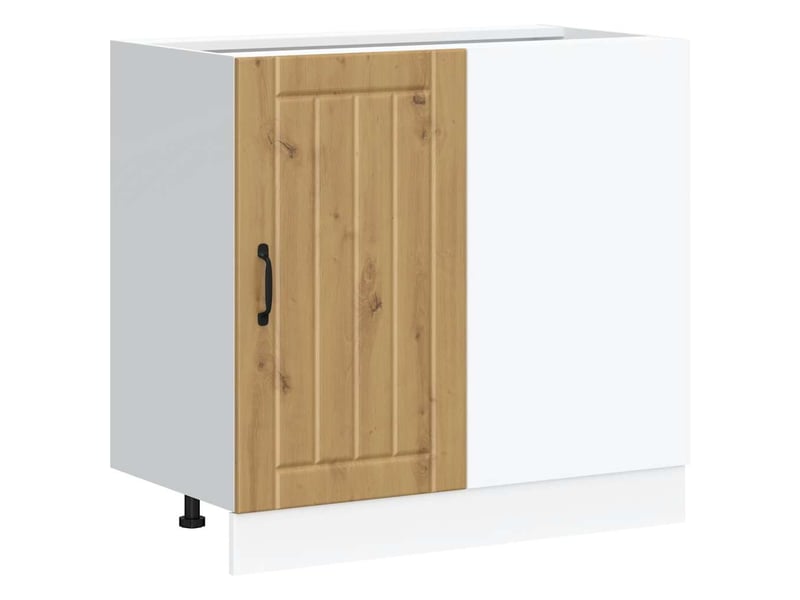 Meuble de rangement, meuble bas de cuisine chêne artisanal bois ingénierie - Conforama A