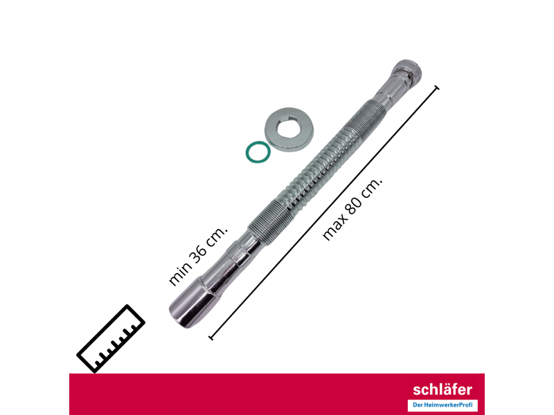  Schläfer 439310 | siphon flexible universel pour évier de salle de bain et évier de cuisine, raccord g 1 12  - Conforama D