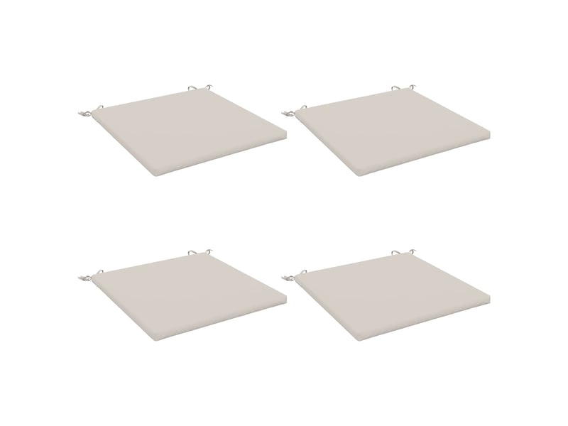 Lot de 4 coussins de siège, coussins d'assise soest 100 % polyester blanc cf60324 - Conforama A