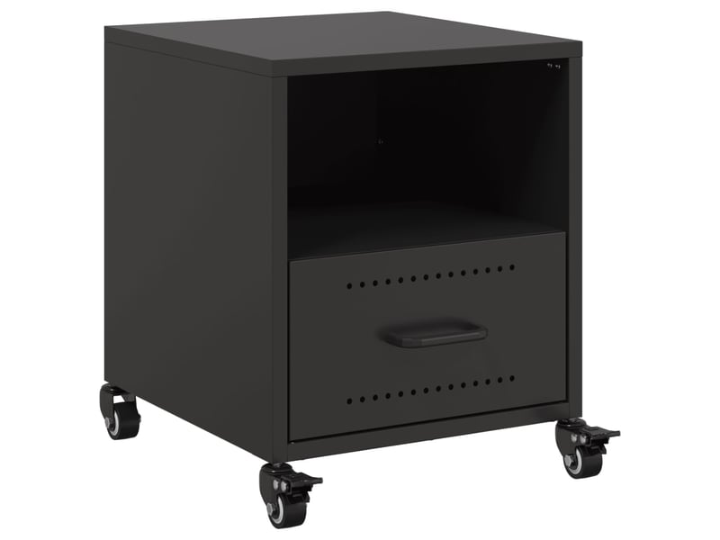  Table de chevet - cabinet de chevet - table de nuit noir 36x39x43,5 cm acier  - Conforama A