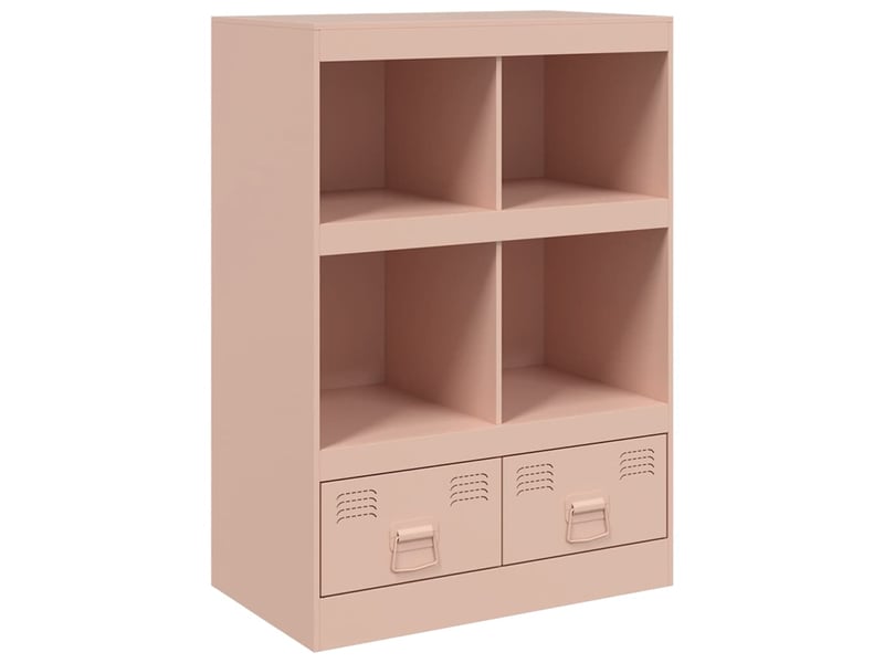  Buffet haut - bahut - meuble de rangement rose 67x39x95 cm acier  - Conforama A