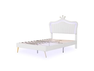 Lit simple 140x200 cm coloris blanc