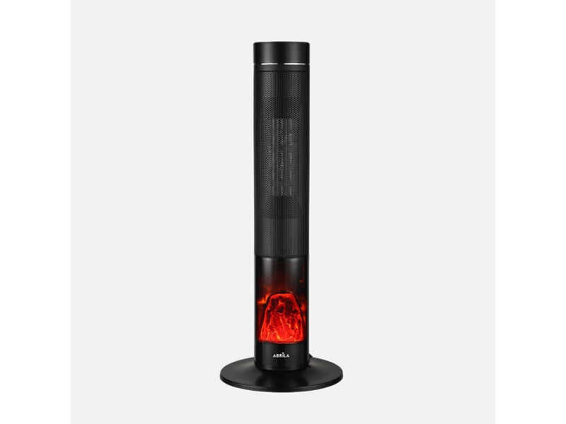  Chauffage soufflant céramique tour fabrilamp benton 2000 w noir, oscillant et télécommande 281022009 - Conforama A
