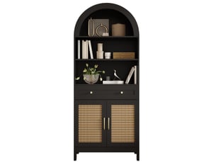 Vitrine coloris bicolore 3 étagère(s) WISHDOR - 70 cmx170 cm