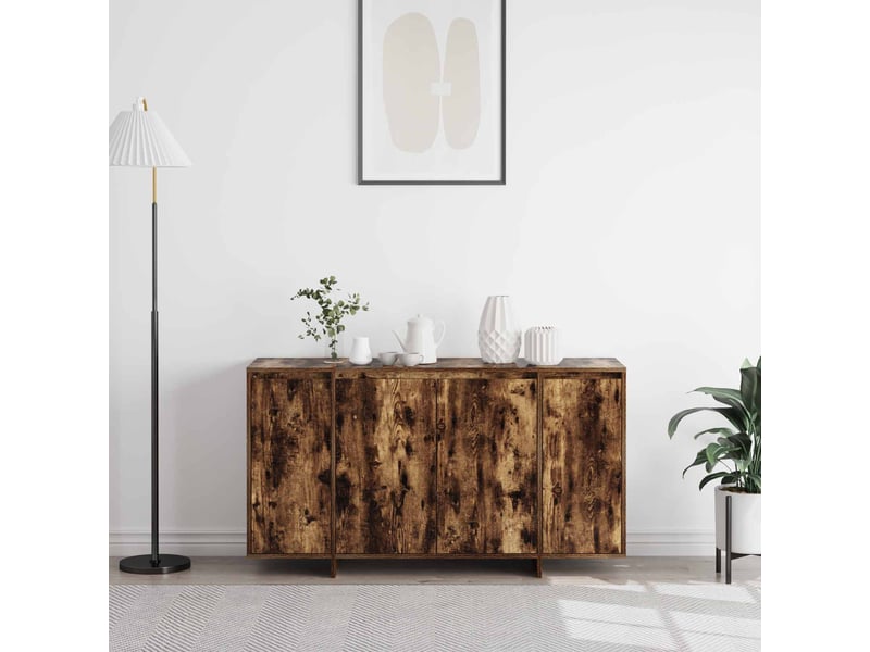 Buffet - bahut - meuble de rangement chêne fumé 135 x 41 x 75 cm bois d'ingénierie - Conforama D