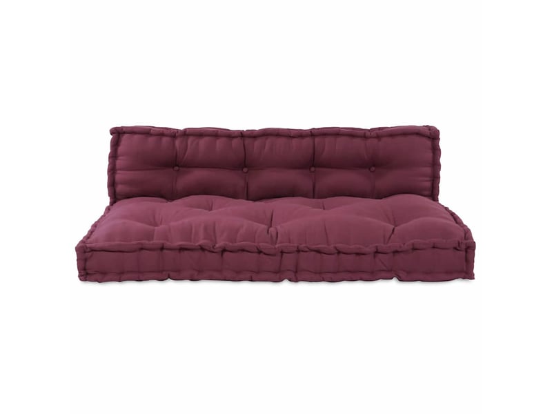  Coussin de canapé sur palette, coussin de chaise 2 pc tissu marron cf54205  - Conforama D