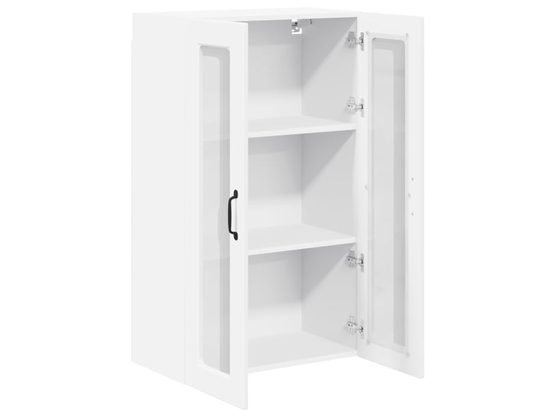  Meuble mural de cuisine, cabinet en verre mural blanc 60x31x100cm shl2165  - Conforama E