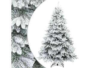 Sapin de noël, arbre de noël artificiel à branches pliantes, duveteux de neige cf61142