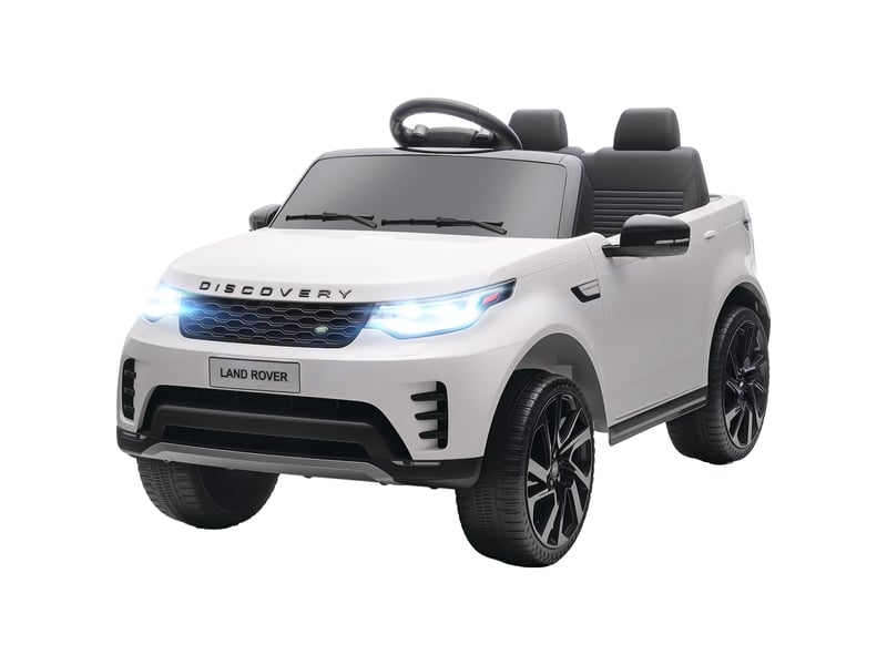  Voiture électrique land rover sous licence, avec phares led, klaxon et télécommande, 105 x 68,5 x 58 cm, blanche  - Conforama B