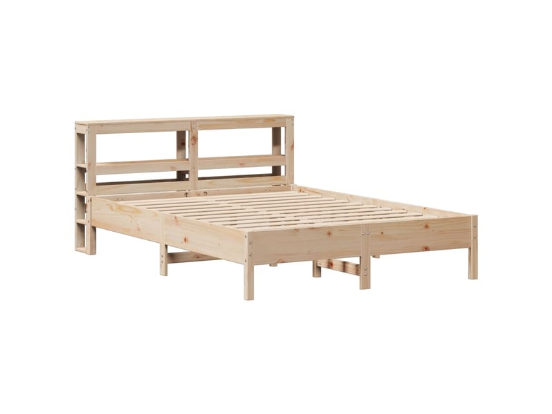  Lit double- lit adulte -  cadre de lit sans matelas 140x190 cm bois de pin massif  - Conforama B