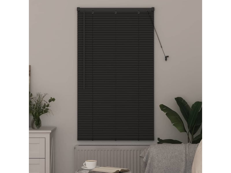 Store vénitien, store de fenêtre gris foncé 175 x 70 cm 25 mm aluminium cf47905 - Conforama C