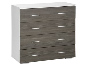 Chiffonnier 4 tiroir(s)    <strong></strong> <strong></strong> coloris gris largeur 76 cm hauteur 72 cm