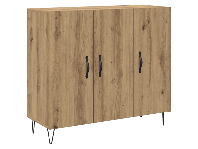 Buffet - bahut - meuble de rangement chêne artisanal 90 x 32,5 x 80 cm bois d'ingénierie - Conforama A