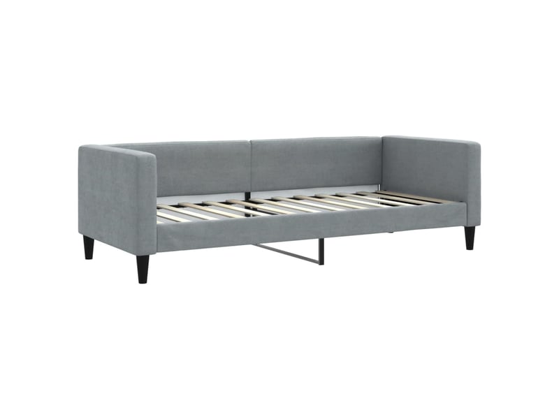 Lit simple- lit adulte - lit de repos sans matelas gris clair 80x200 cm tissu - Conforama A