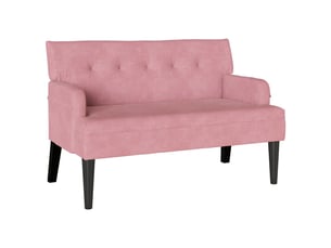 Banc chambre, banc de lit chesterfield rose 112x65,5x75 cm velours