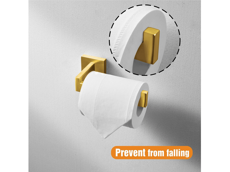  Porte-papier toilette doré, porte-papier toilette en acier inoxydable pour salle de bain et cuisine (carré), lot de 2  - Conforama B