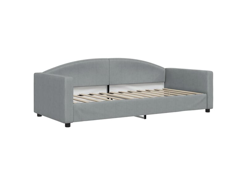 Lit simple- lit adulte - lit de repos sans matelas gris clair 90x200 cm tissu - Conforama A