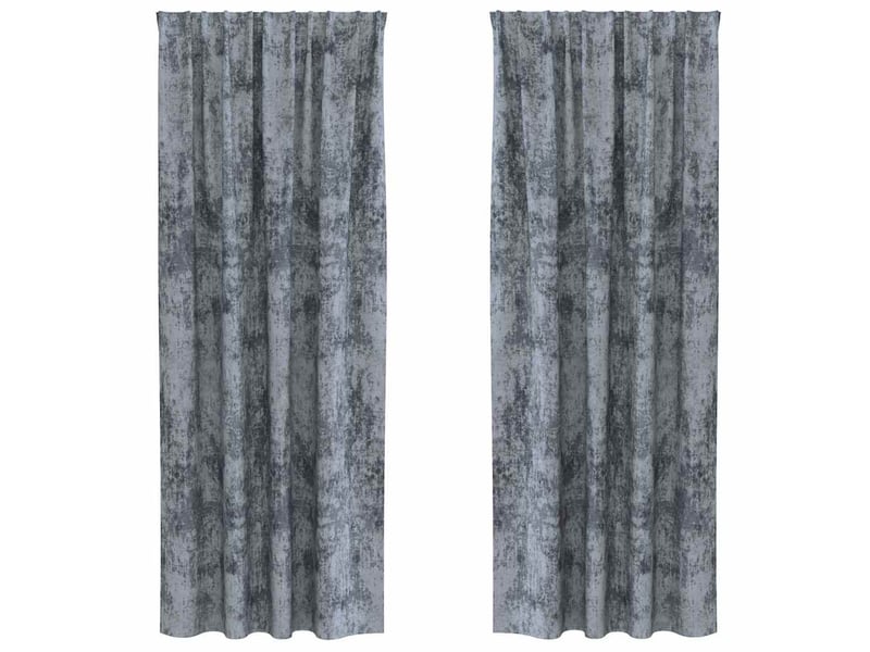 Lot de 2 rideaux en velours, rideaux de fenêtre gris argenté 225 x 140 cm velours cf44218  - Conforama A