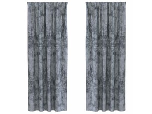 Lot de 2 rideaux en velours, rideaux de fenêtre gris argenté 225 x 140 cm velours cf44218